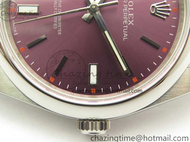 0508 Oyster Perpetual 39mm 114300 ARF 1:1 Best Edition 904L SS Case and Bracelet Red Grape Dial SH Packable 3392